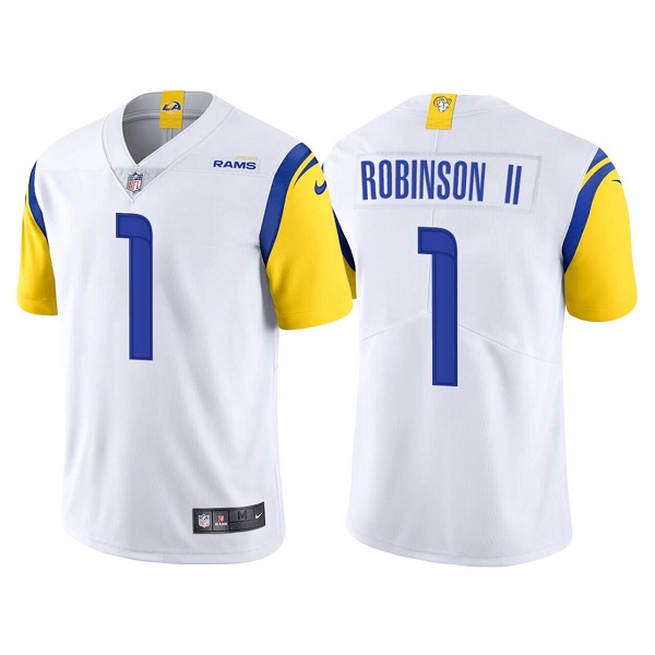 Men's Los Angeles Rams #1 Allen Robinson II White Vapor Untouchable Limited Stitched Football Jersey